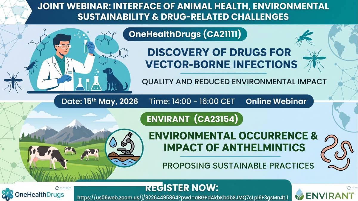 Joint Webinar Announcement &ndash; COST Actions OneHealthdrugs & ENVIRANT